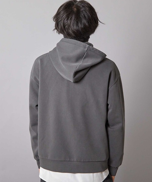 UNION STATION（ユニオンステーション）の「フェードポンチジップ ショート丈 ジップパーカー（パーカー・メンズ・ブラック/グレー・M/L）」の11枚目の写真