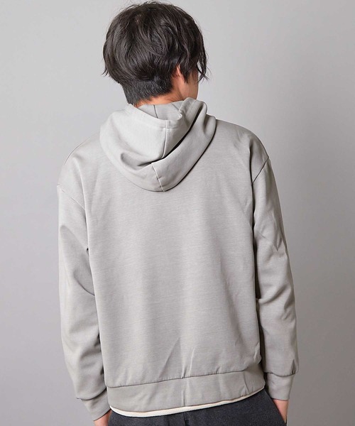 UNION STATION（ユニオンステーション）の「フェードポンチジップ ショート丈 ジップパーカー（パーカー・メンズ・ブラック/グレー・M/L）」の9枚目の写真