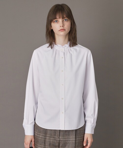 DRESSTERIOR（ドレステリア）の「【CLASSY.12月号掲載】スタンドフリルネックブラウス（シャツ/ブラウス・レディース・オフホワイト・34/36/38）」の6枚目の写真
