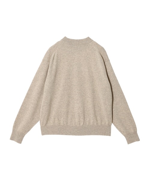 crepuscule(クレプスキュール)の「crepuscule Moc Neck P/O 2503-007(ニット/セーター・メンズ・ベージュ/チャコールグレー/グレー・2/1)」の4枚目の写真