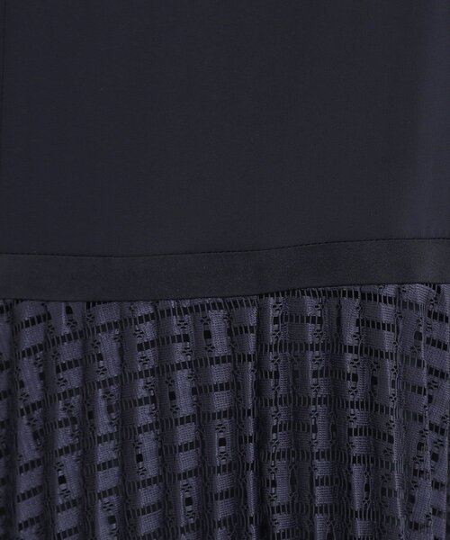 Reflect(リフレクト)の「【SS-4Lサイズ】シフォン×幾何柄レースプリーツワンピース(ワンピース・レディース・ネイビー/ブルー系その他/ブラック・13/11/09/07/05/17/15 )」の12枚目の写真
