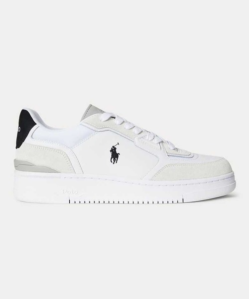 POLO RALPH LAUREN(ポロ ラルフ ローレン)の「ポロ ラルフ ローレン OPEN MASTER PP オープン マスターズ PP スニーカー(スニーカー・レディース・ホワイト/ブラック・70/40/50/60)」の1枚目の写真