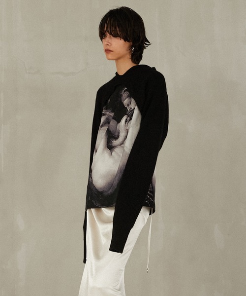 PRANK PROJECT(プランクプロジェクト)の「ニットフードスリーブ / Knit Hood Sleeve(アームカバー・レディース・ピンク/グレー/ブラック・FREE)」の8枚目の写真