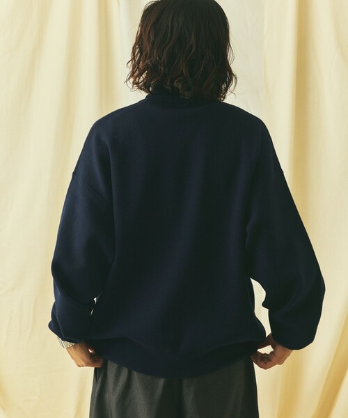 FREAK'S STORE(フリークスストア)の「限定展開 Relax Fit リラックスフィット スウェットライク タートルネックニット(ニット/セーター・メンズ・ネイビー/チャコールグレー/ブラック/ブラウン/グレー・LARGE/MEDIUM)」の19枚目の写真