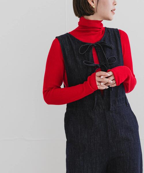 URBAN RESEARCH ROSSO WOMEN(アーバンリサーチ ロッソ)の「F by ROSSO ウォッシャブルシアーリブタートルニット(ニット/セーター・レディース・ライトグレー/ブラック/レッド/ブラウン・FREE)」の4枚目の写真