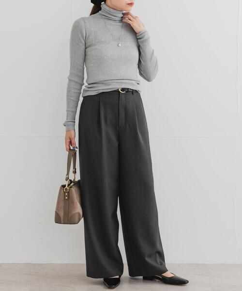 URBAN RESEARCH ROSSO WOMEN(アーバンリサーチ ロッソ)の「F by ROSSO ウォッシャブルシアーリブタートルニット(ニット/セーター・レディース・ライトグレー/ブラック/レッド/ブラウン・FREE)」の22枚目の写真