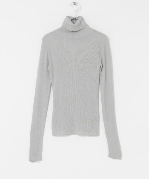 URBAN RESEARCH ROSSO WOMEN(アーバンリサーチ ロッソ)の「F by ROSSO ウォッシャブルシアーリブタートルニット(ニット/セーター・レディース・ライトグレー/ブラック/レッド/ブラウン・FREE)」の9枚目の写真