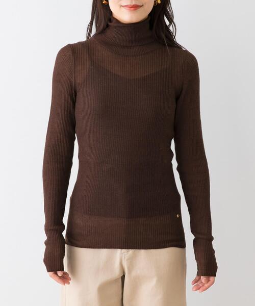 URBAN RESEARCH ROSSO WOMEN(アーバンリサーチ ロッソ)の「F by ROSSO ウォッシャブルシアーリブタートルニット(ニット/セーター・レディース・ライトグレー/ブラック/レッド/ブラウン・FREE)」の17枚目の写真