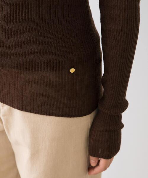 URBAN RESEARCH ROSSO WOMEN(アーバンリサーチ ロッソ)の「F by ROSSO ウォッシャブルシアーリブタートルニット(ニット/セーター・レディース・ライトグレー/ブラック/レッド/ブラウン・FREE)」の20枚目の写真