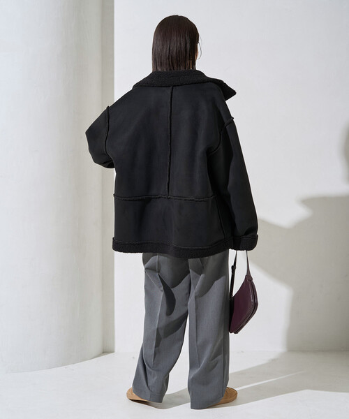 限定展開 ムートン スタンド カラーコート（ムートンコート）｜FREAK'S