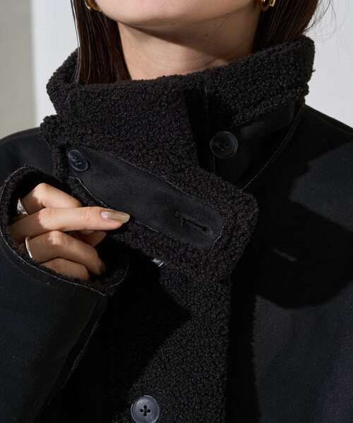 アドーアのムートンのピーコート（期間限定出品） フーデットームートンコート （アウター）｜ADORE / アドーア