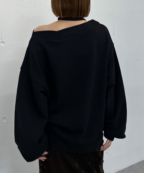 archives(アルシーヴ)の「チョーカー付クロスオフショルスウェット(スウェット・レディース・グレー/アイボリー/ブラック・MEDIUM)」の22枚目の写真