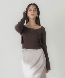 レイヤード風リブニット