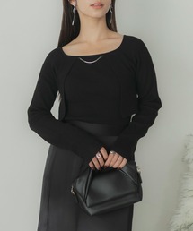 Elishe（エリシェ）の「レイヤード風リブニット（ニット/セーター）」