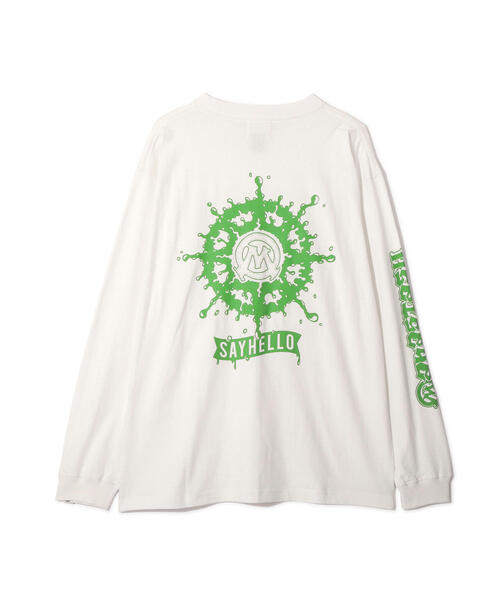 MANASTASH(マナスタッシュ)の「MANASTASH/マナスタッシュ SAYHELLO L/S TEE ロンT(Tシャツ/カットソー・メンズ・ブラック/ホワイト・L/M/XL)」の12枚目の写真