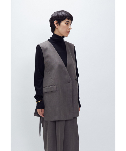 杢ツイルノーカラージレ