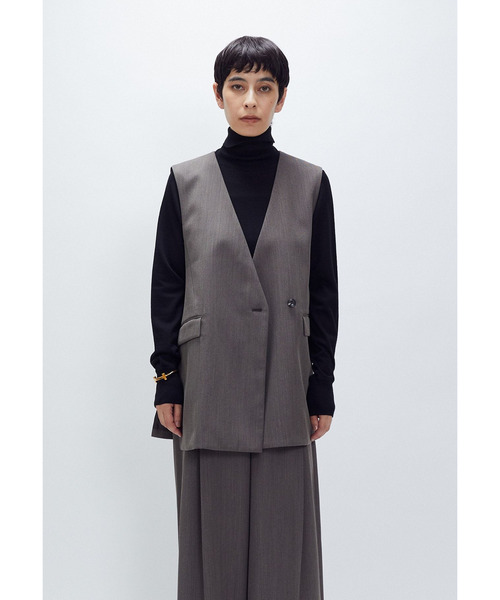 杢ツイルノーカラージレ