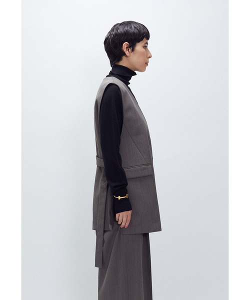 杢ツイルノーカラージレ