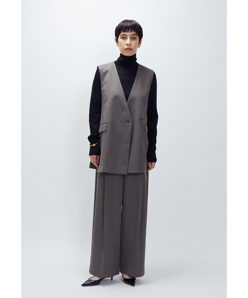 杢ツイルノーカラージレ