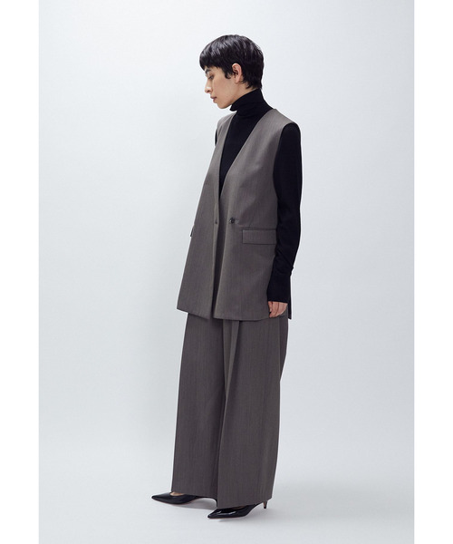 杢ツイルノーカラージレ