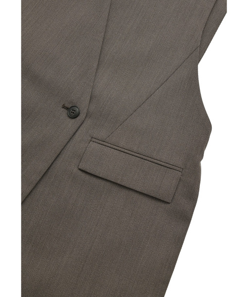 杢ツイルノーカラージレ