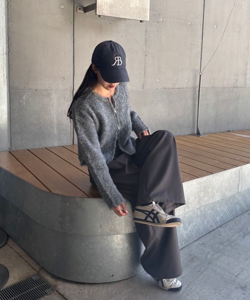 COLONY 2139（コロニートゥーワンスリーナイン）の「ウール混ブークレWジップカーディガン（カーディガン/ボレロ・レディース・ブラック/アイボリー/ブラウン/グレー・FREE）」の20枚目の写真