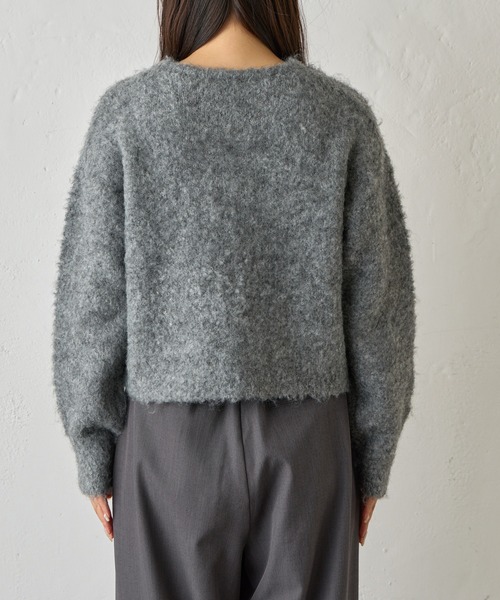 COLONY 2139（コロニートゥーワンスリーナイン）の「ウール混ブークレWジップカーディガン（カーディガン/ボレロ・レディース・ブラック/アイボリー/ブラウン/グレー・FREE）」の13枚目の写真