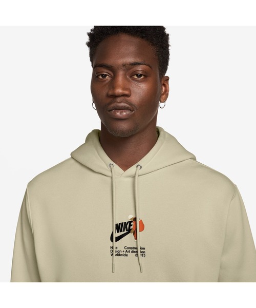NIKE（ナイキ）の「ナイキ NIKE ナイキ クラブ BB アイコン BL L/S フーディ（パーカー・メンズ・ブラック/オレンジ/アイボリー・S/M/L/LL/3L）」の7枚目の写真