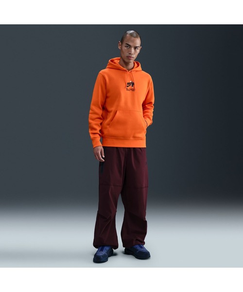 NIKE（ナイキ）の「ナイキ NIKE ナイキ クラブ BB アイコン BL L/S フーディ（パーカー・メンズ・ブラック/オレンジ/アイボリー・S/M/L/LL/3L）」の11枚目の写真