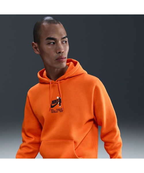 NIKE（ナイキ）の「ナイキ NIKE ナイキ クラブ BB アイコン BL L/S フーディ（パーカー・メンズ・ブラック/オレンジ/アイボリー・S/M/L/LL/3L）」の13枚目の写真
