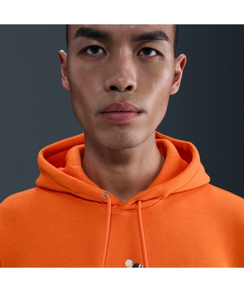 NIKE（ナイキ）の「ナイキ NIKE ナイキ クラブ BB アイコン BL L/S フーディ（パーカー・メンズ・ブラック/オレンジ/アイボリー・S/M/L/LL/3L）」の4枚目の写真