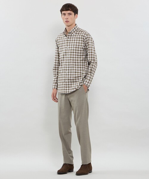 MACKINTOSH LONDON（マッキントッシュ ロンドン）の「ピーチチェックボタンダウンシャツ（シャツ/ブラウス・メンズ・グリーン系その他3/グレー系その他・L/M/XL）」の4枚目の写真