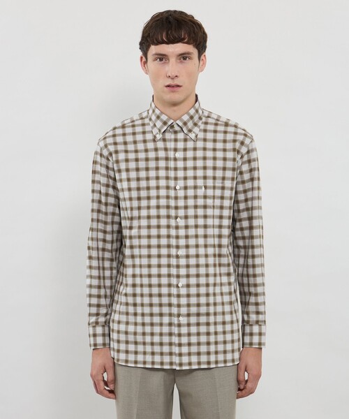 MACKINTOSH LONDON（マッキントッシュ ロンドン）の「ピーチチェックボタンダウンシャツ（シャツ/ブラウス・メンズ・グリーン系その他3/グレー系その他・L/M/XL）」の5枚目の写真