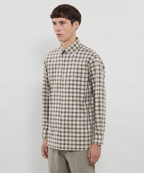MACKINTOSH LONDON（マッキントッシュ ロンドン）の「ピーチチェックボタンダウンシャツ（シャツ/ブラウス・メンズ・グリーン系その他3/グレー系その他・L/M/XL）」の6枚目の写真