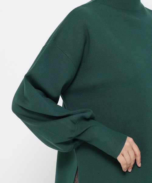 mysty woman(ミスティウーマン)の「袖ボリュームハイネックプルオーバー 611350(ニット/セーター・レディース・グレー/アイボリー/ブラック/グリーン/ブラウン/ライトブルー・FREE)」の15枚目の写真