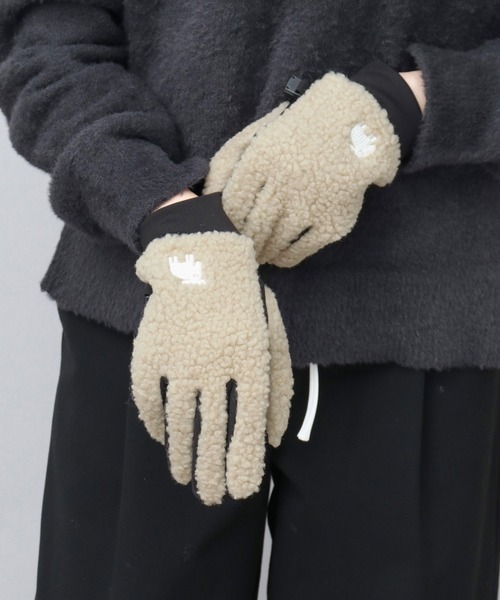 5本指 シープボア ストレッチ グローブ 手袋 静電式タッチパネル対応