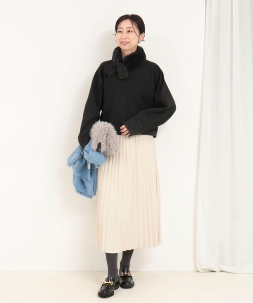 セットアイテム》ミラノリブラメドルマンニット＋マフラーSET（ニット