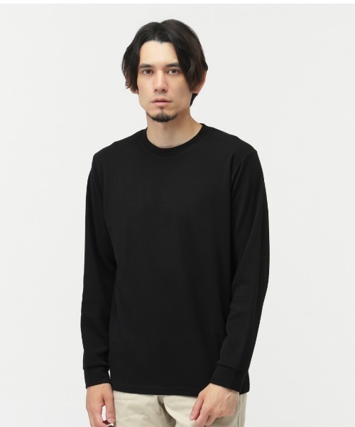 TIGORA(ティゴラ)の「ティゴラ TIGORA iHEATコットンロングTシャツ(Tシャツ/カットソー・メンズ・ネイビー/ホワイト/ブラック・LL/3L/S/M/L)」の3枚目の写真