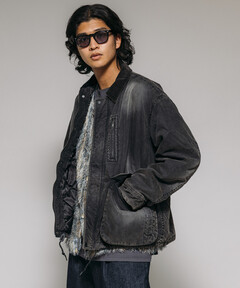 CLEL ファイヤーマンテックフェードN-2Bフライトジャケット　チャコールグレ CLEL】Fireman Tech Fade N-2B Flight Jacket / ファイヤーマン テック