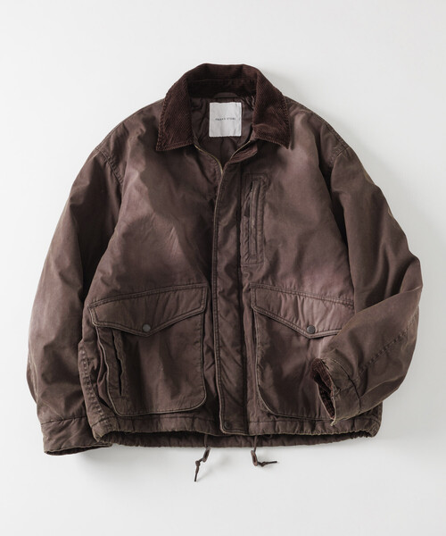 セール】襟コーデュロイ切り替え コットンナイロンブルゾン