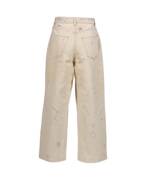 Jaded London(ジェイデッドロンドン)の「ECRU WASH PAINT COLOSSUS JEAN(デニムパンツ・メンズ・ホワイト・32/28/30)」の2枚目の写真