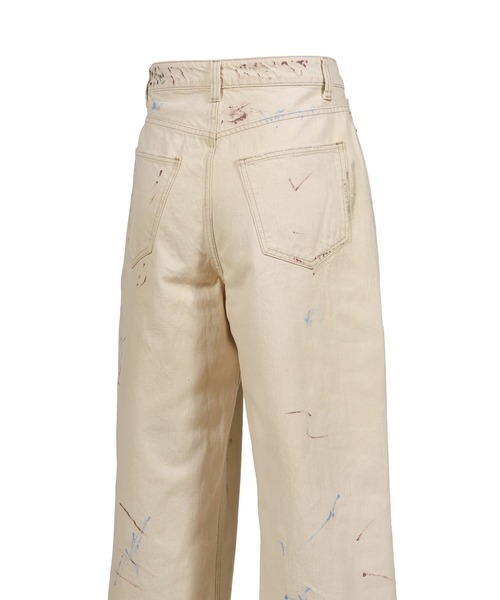 Jaded London(ジェイデッドロンドン)の「ECRU WASH PAINT COLOSSUS JEAN(デニムパンツ・メンズ・ホワイト・32/28/30)」の5枚目の写真