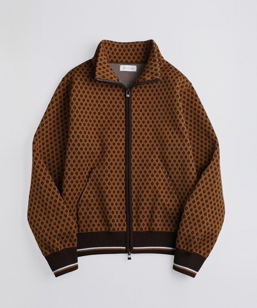 BALLAST ARK（バラストアーク）の「BALLAST ARK / バラストアーク：Zip-Up Jacquard Knit Blouson：BA12-KJ01[AST]（ブルゾン・メンズ・ブラック/ブラウン/ベージュ・M/L）」の2枚目の写真