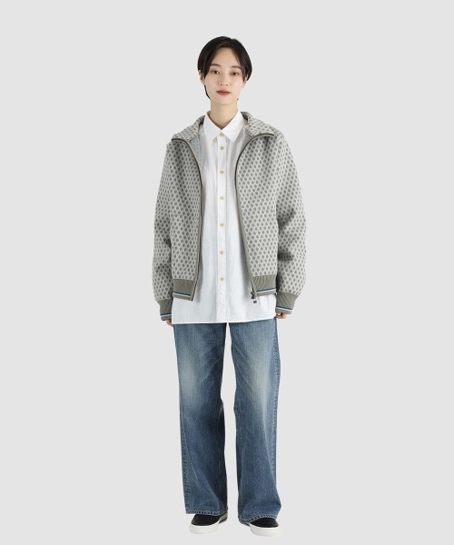 BALLAST ARK（バラストアーク）の「BALLAST ARK / バラストアーク：Zip-Up Jacquard Knit Blouson：BA12-KJ01[AST]（ブルゾン・メンズ・ブラック/ブラウン/ベージュ・M/L）」の6枚目の写真