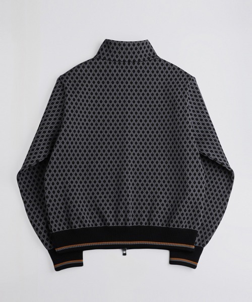 BALLAST ARK（バラストアーク）の「BALLAST ARK / バラストアーク：Zip-Up Jacquard Knit Blouson：BA12-KJ01[AST]（ブルゾン・メンズ・ブラック/ブラウン/ベージュ・M/L）」の8枚目の写真