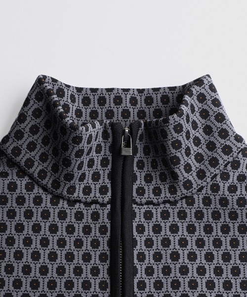 BALLAST ARK（バラストアーク）の「BALLAST ARK / バラストアーク：Zip-Up Jacquard Knit Blouson：BA12-KJ01[AST]（ブルゾン・メンズ・ブラック/ブラウン/ベージュ・M/L）」の9枚目の写真