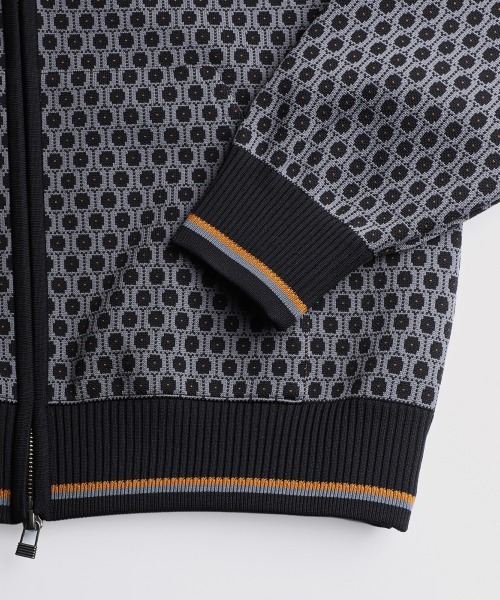 BALLAST ARK（バラストアーク）の「BALLAST ARK / バラストアーク：Zip-Up Jacquard Knit Blouson：BA12-KJ01[AST]（ブルゾン・メンズ・ブラック/ブラウン/ベージュ・M/L）」の12枚目の写真
