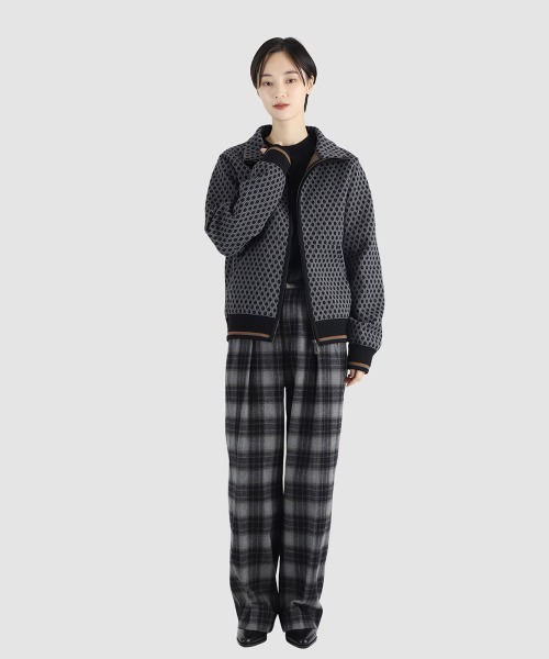 BALLAST ARK（バラストアーク）の「BALLAST ARK / バラストアーク：Zip-Up Jacquard Knit Blouson：BA12-KJ01[AST]（ブルゾン・メンズ・ブラック/ブラウン/ベージュ・M/L）」の20枚目の写真