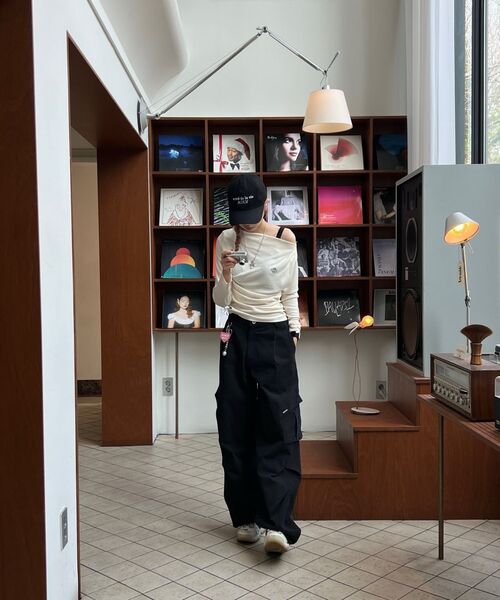 NICK&NICOLE(ニックアンドニコール)の「SHIRRING DRAPE BOAT NECK TOP_CREAM(Tシャツ/カットソー・レディース・その他・FREE)」の11枚目の写真