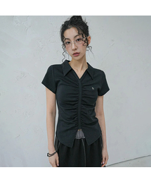 AVANDRESS（アバンドレス ）の「VシャーリングカラーTシャツ - 4COL（Tシャツ/カットソー）」